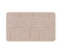 Tapis Déco Imprimé Modul 45x75cm Naturel & Blanc