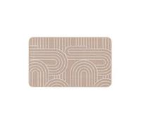 Tapis Déco Imprimé Modul 45x75cm Naturel & Blanc