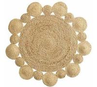 Douceur d'Intérieur Tapis rond Cordou Jute ajouré Diamètre 90 cm Marron
