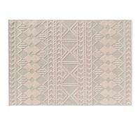Douceur d'Intérieur, Tapis Rectangle (120 x 170 cm) Valam Naturel, Tissé Plat Relief