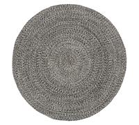 Tapis Déco Tressé Café 120cm Noir