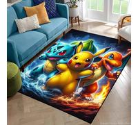 Tapis décoratif 3D Charizard, dessin animé japonais Pokémon, pour chambre à coucher, salon, canapé, décoration de la maison, grand tapis décoratif pour enfants Style Q