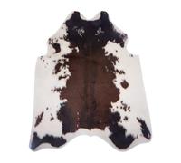 Atmosphera – Tapis «Vache» 94 x 100 cm – Polyester, effet peau de vache – Marron et blanc