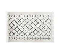Tapis Ethnique Tuft - 120 x 170 cm - Blanc et Noir