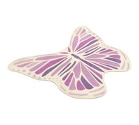 Tapis Décoratif Papillon pour Chambre Bébé 20cm(Purple Butterfly F) | Design ludique pour enfants, matériau confortable, points anti-glisse, entretien pour facile, pour décor salon jeu