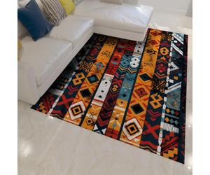 Tapis décors sud Ouest pour entrée 160x230 Tapis Design Tribal Ethnique aztèque Motifs géométriques paillassons intérieurs Style bohème Chambre Cuisine antidérapant Lavable pour étude sous Table