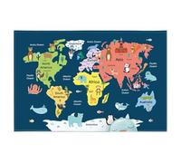 Tapis d'écriture de bureau | Sous-main coloré à motif carte du monde des dinosaures | Organiseur d'école pour étudiant | Protection de table imperméable pour la maison, l'école, le studio