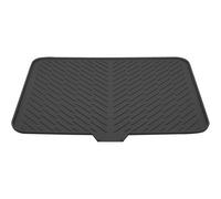 Tapis d'égouttage de vaisselle, tapis de séchage de vaisselle en silicone avec rebord de drainage, Tapis égouttoir à vaisselle en silicone pour comptoir de cuisine avec rebord de drainage, Tapis de dr