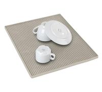 Tapis d'égouttage Mod. Maxi séchage antidérapant cuisine support vaisselle égouttoir efficace 40 x 1 x 30 cm plastique beige passe au lave-vaisselle