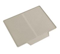 Tapis d'égouttage Mod. Nelia tapis de vaisselle beige en plastique pour cuisine 34 x 40 x 3 cm structure rainurée lavable lave-vaisselle