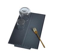 Tapis D'éGouttage Pliable 44 X 20 Cm Tapis D'éGouttoir En Silicone De SéChage De Vaisselle De Canal Pour Cuisine ÉGouttoir Universel