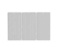 Tapis d'égouttement de cuisine | Tapis antidérapant en silicone | Tapis d'égouttement pliable triple pour vaisselle - Pour tiroir, plan de travail, salle de bain, réfrigérateur, évier, bar, bouteilles