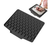 Tapis d'égouttement en silicone - Antidérapant résistant à la chaleur - Tapis d'égouttement incliné antidérapant - Comme dessous de verre pour évier, plan de travail, réfrigérateur, tiroir, nourriture
