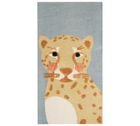 Tapis d'Enfant avec Imprimé Léopard 80 x 150 cm en Coton Jaune et Gris Tang
