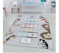 Tapis d'Enfant Chambre - Titan - Jeu de Ciel - Gris - 160 x 230 cm - 100% Polypropylène - SIMPEX