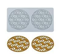 tapis dentelle Moule en silicone 3D en forme de Origami circulaire pour chocolat, bonbons, fondant, décoration de cupcakes, desserts
