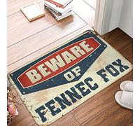 Tapis d'entrée avec inscription « Beware Of Fennec Fox » - Décoration de porte de chambre