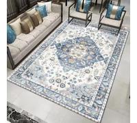 Tapis D'entrée Bleu Crème Blanc Tapis Salon Couloir Antidérapant Paillasson Extérieur Polyester Paillasson Exterieur Interieur Rug Salon Chambre Lavable 150x200cm