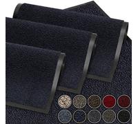 Tapis d'entrée bleu Deurmat 90 x 150 cm, lavable, antidérapant, anti-salissures