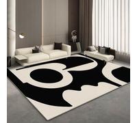Tapis D'entrée Crème Blanc Noir Tapis Salon Couloir Antidérapant Paillasson Extérieur Polyester Paillasson Exterieur Interieur Rug Salon Chambre Lavable 40x60cm
