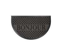Tapis d'Entrée Demi-Lune "Bonjour" 45x75 cm Noir