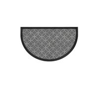 Tapis d'Entrée Demi-Lune ""Emilio"" 45x75cm Gris