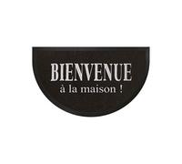 Tapis d'Entrée Demi-Lune "Maison" 45x75cm Noir & Gris