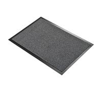 Tapis d'entrée économique Vyna-Plush 90 x 150 cm gris