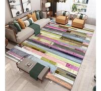 Tapis D'entrée Gris Rayé Rose Tapis Salon Couloir Antidérapant Paillasson Extérieur Polyester Paillasson Exterieur Interieur Rug Salon Chambre Lavable 80x120cm