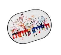 Tapis d'entrée motif arbre piano coloré notes de musique pour salon, cuisine, maison, salle de bain, tapis de sol lavable pour intérieur et extérieur 40 x 60 cm