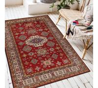 Tapis D'entrée Rouge Beige Orange Tapis Salon Couloir Antidérapant Paillasson Extérieur Polyester Paillasson Exterieur Interieur Rug Salon Chambre Lavable 100x150cm