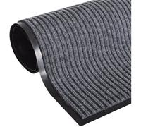 vidaXL Tapis d'entrée Gris 90 x 150 cm PVC Antidérapant Rectangulaire