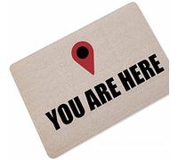 Tapis d'entrée « You Are Here » - Tapis de porte pour entrée, intérieur ou extérieur - Tapis de terrasse, paillasson extérieur - 39 x 59 cm
