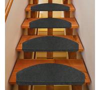 Tapis d'escalier 15 marches tapis d'escalier rectangulaire marches en bois tapis d'escalier antidérapant tapis d'escalier pour enfants et chiens (65x25cm)
