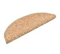Tapis d'Escalier 30 Pieces 56x17x3 cm Or Demi Rondes Polypropylene | Lavable, pliable, adhesif double face, insonorisant, marche, decoration interieur, polypropylene tufte