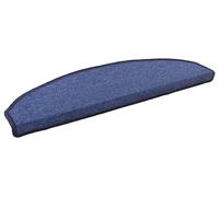 Tapis d'escalier auto-adhésifs 15 pcs Bleu 80 x 24,5 x 3,5 cm