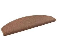 Tapis d'escalier auto-adhésifs 15 pcs Marron 80 x 24,5 x 3,5 cm