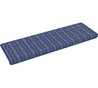 Tapis d'escalier auto-adhésifs Rayé 15 pcs Bleu 65 x 21 x 4 cm