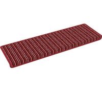 Tapis d'escalier auto-adhésifs Rayé 15 pcs Rouge 65 x 21 x 4 cm