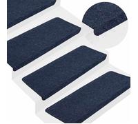 Tapis d'escalier auto-adhésifs - vidaXL - 15 pcs - Bleu - 65x24,5x3,5 cm