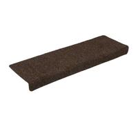 Tapis d'Escalier Autocollant 30 Pièces 65x21x4 cm Marron dérapant | Polypropylène robuste, réduction du bruit, lavable en machine, face dérapante, livré en rouleau, pour escaliers