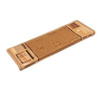 Tapis d'Escalier Autocollant 5 Pieces, 65x21x4 cm, Beige Polyamide | Lavable, pliable, insonorisant, adhésif double face, fixation rapide, usage intérieur, déco moderne, durable