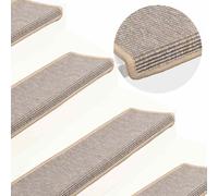 Tapis d'Escalier Autocollant Moquettes Protection Décoration 15 pcs vidaXL
