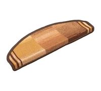 Tapis d'Escalier Autocollants 15 Pièces Marron 65x21x4 cm Polyamide | Adhésif double face, lavable en machine, insonorisant, pose facile, décoration intérieure, polyamide tufté