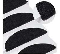 Tapis d'escalier autocollants - VIDAXL - 15 pcs - 65x26 cm - Noir - Insonorisants et confortables