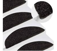 Tapis d'escalier autocollants - vidaXL - 15 pcs - Anthracite - 56x17x3 cm