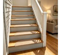 Tapis d'escalier - Lot de 15 pièces - Convient aux marches en bois et aux contremarches, protection antidérapante pour une utilisation intérieure, tapis adaptés aux animaux domestiques - 65 x 21 x 4 c