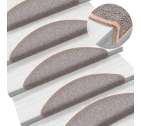 Tapis d'escalier pour meubles 10 pcs. 56x17x3 cm brun clair - Tapis d'escalier 149739
