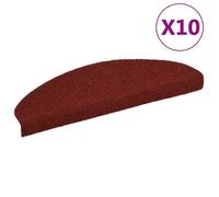 Tapis d'escalier - vidaXL - Autocollants - Rouge bordeaux - Demi-rond - 65x21x4 cm