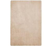 Tapis descente de lit moquette rectangulaire en polyester coloris beige - Longueur 170 x Profondeur 120 x Hauteur 1.5 cm -JUANIO- Beige G